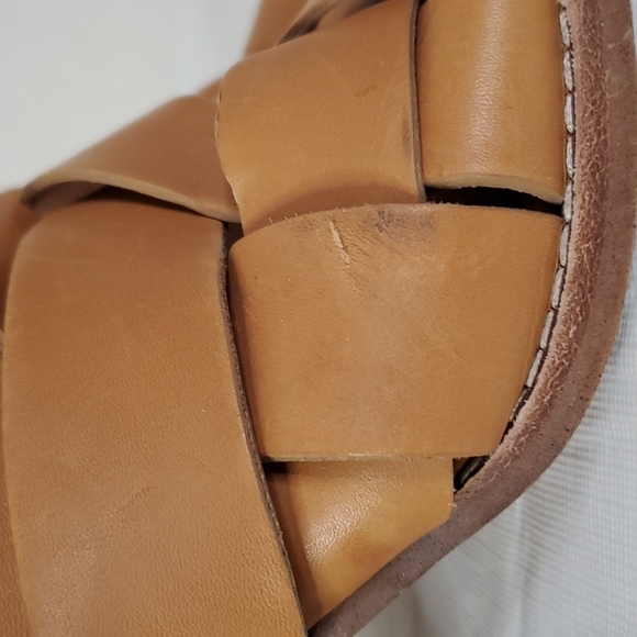 MADEWELL The Cindy Tan‎ Leather Sandal Heels Size 9 - Picture 6 of 12